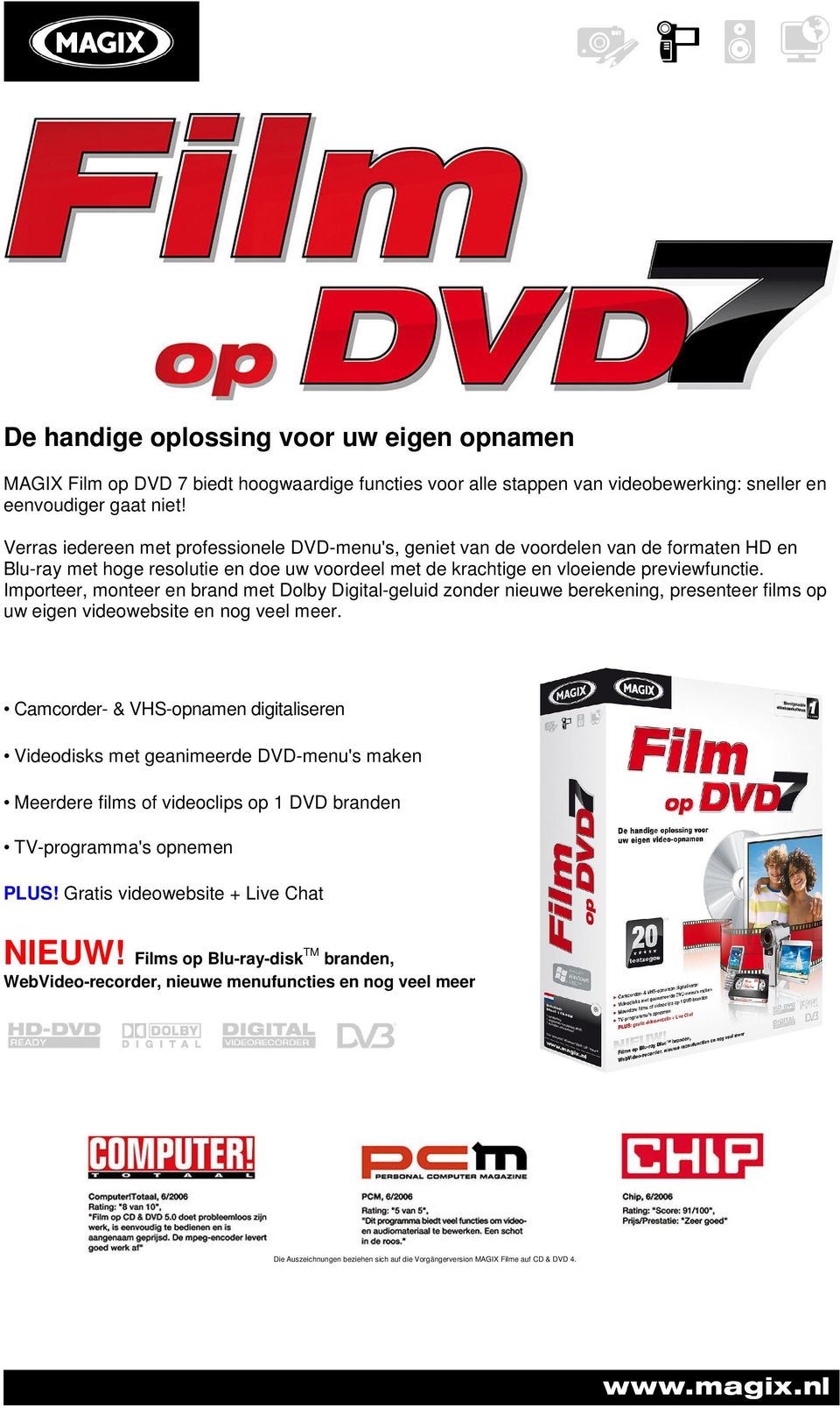 MAGIX Film op DVD 7 biedt hoogwaardige functies voor alle stappen van  videobewerking: sneller en eenvoudiger gaat niet! - PDF Free Download