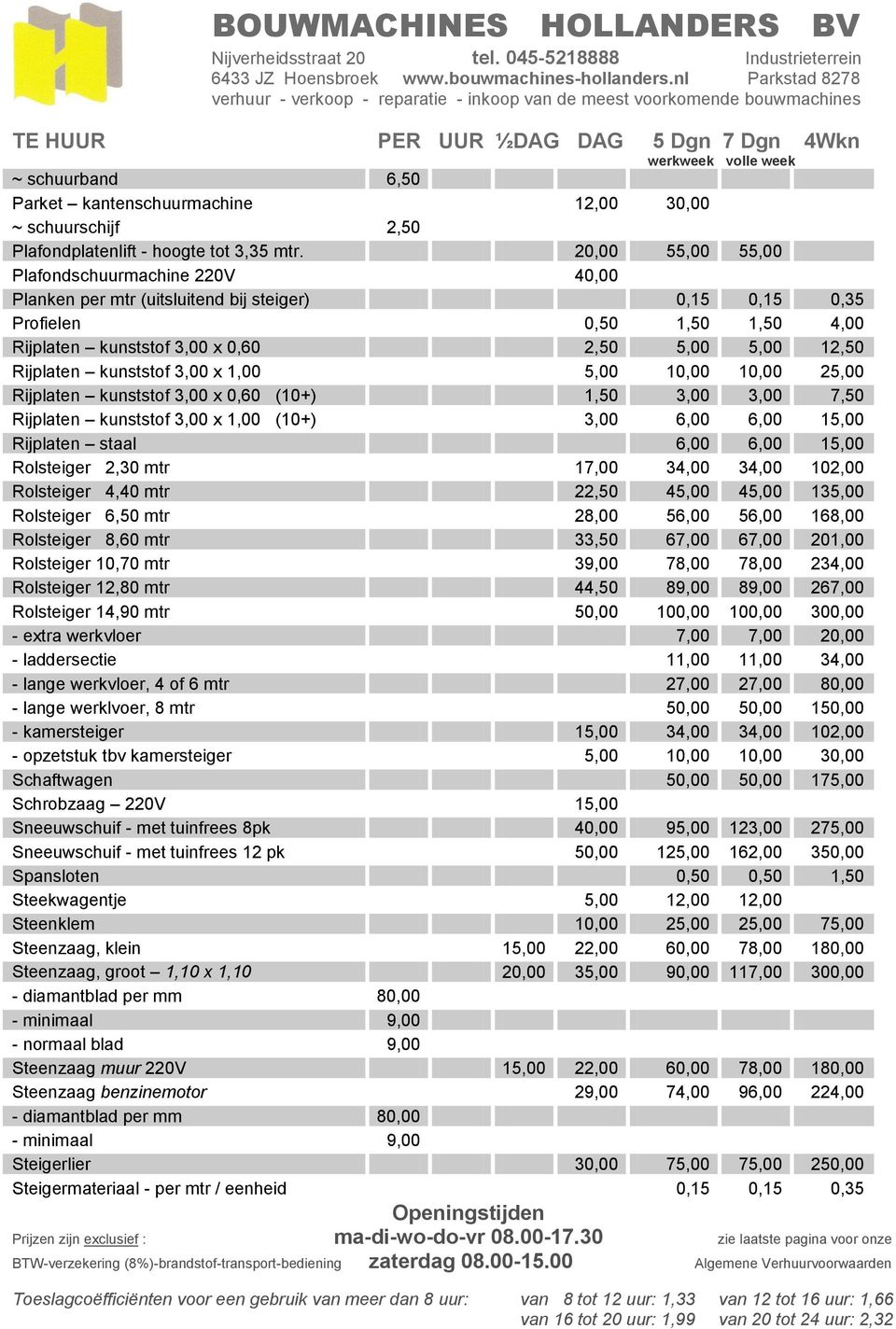 kunststof 3,00 x 1,00 5,00 10,00 10,00 25,00 Rijplaten kunststof 3,00 x 0,60 (10+) 1,50 3,00 3,00 7,50 Rijplaten kunststof 3,00 x 1,00 (10+) 3,00 6,00 6,00 15,00 Rijplaten staal 6,00 6,00 15,00