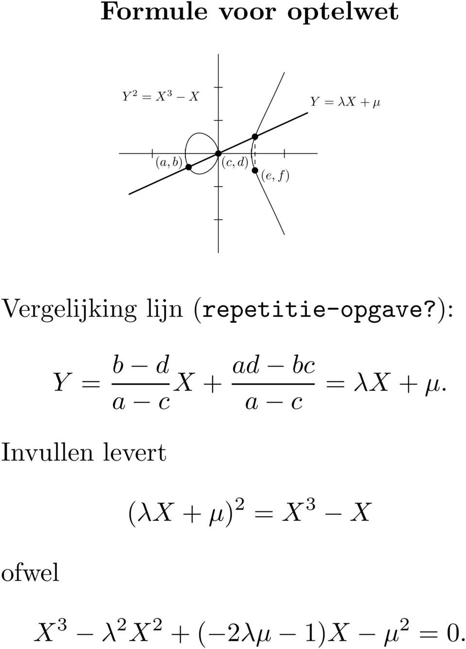 ): Y = b d ad bc X + a c a c = λx + µ.