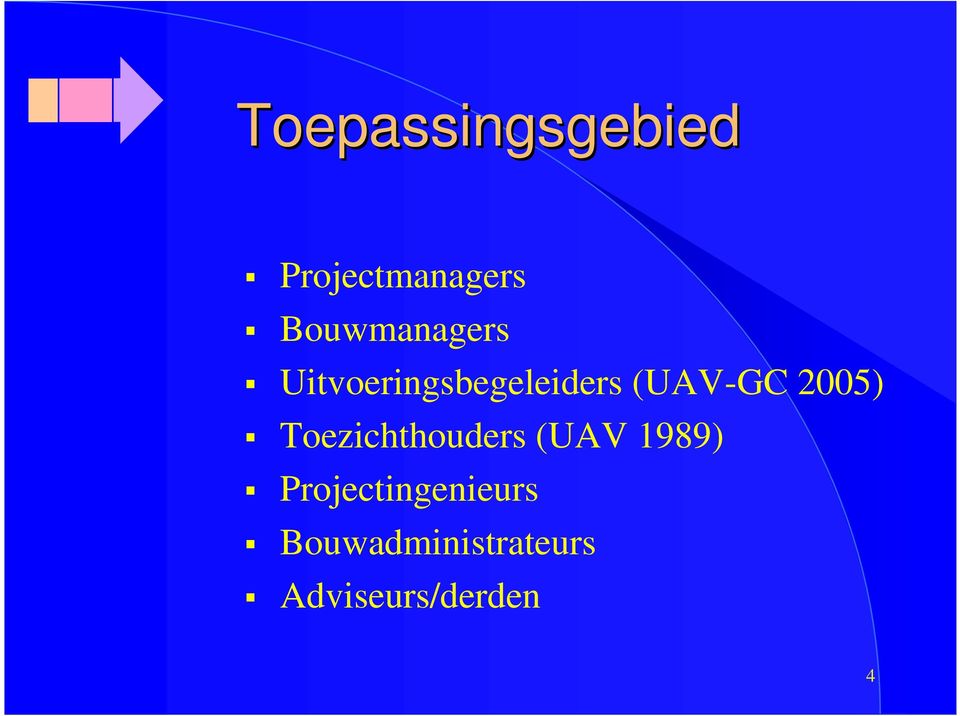 (UAV-GC 2005) Toezichthouders (UAV 1989)