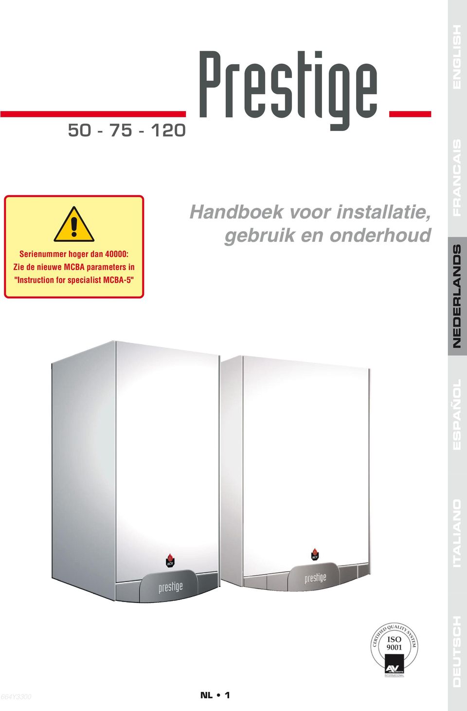 specialist MCA-5" Prestige Handboek voor