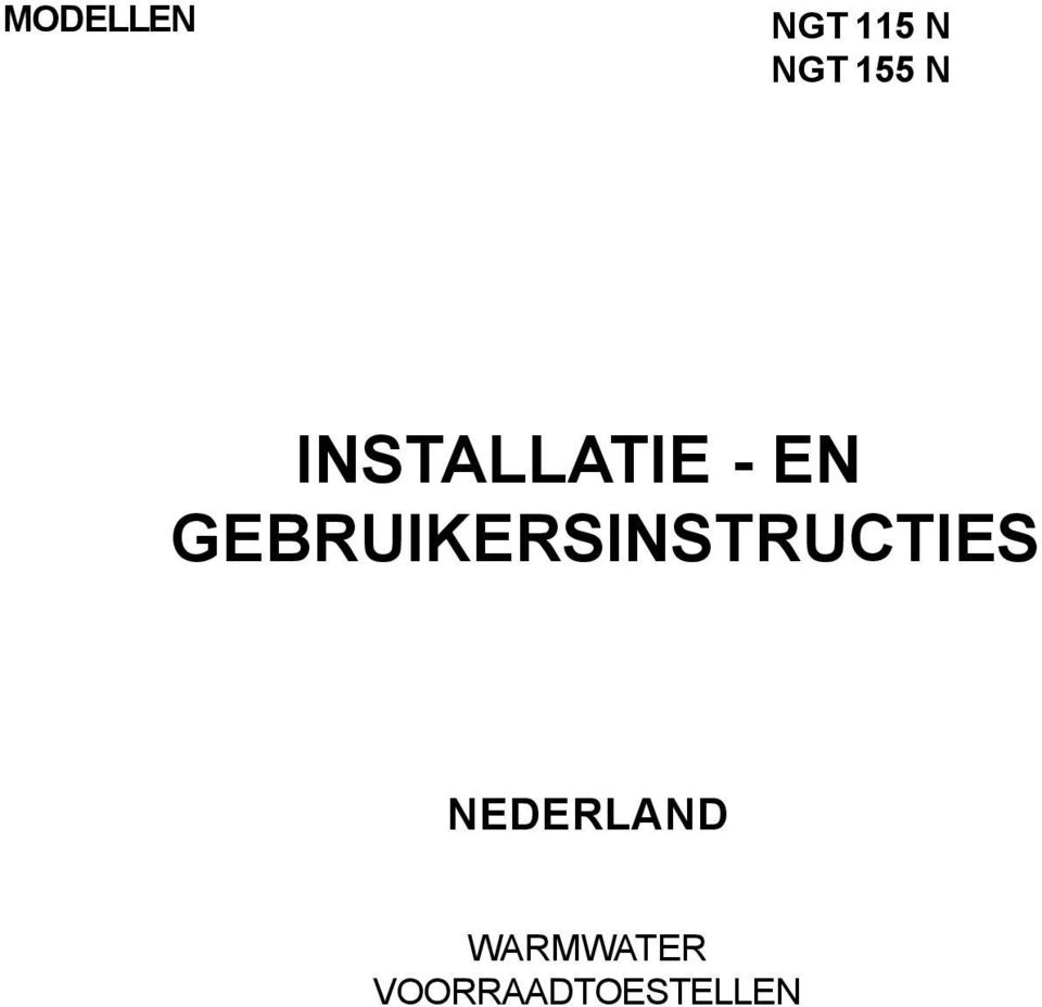 GEBRUIKERSINSTRUCTIES