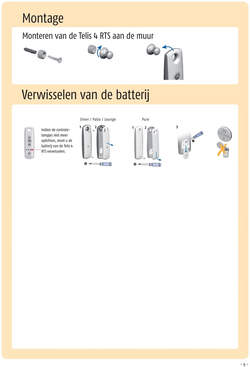 controlelampjes niet meer oplichten, moet u de