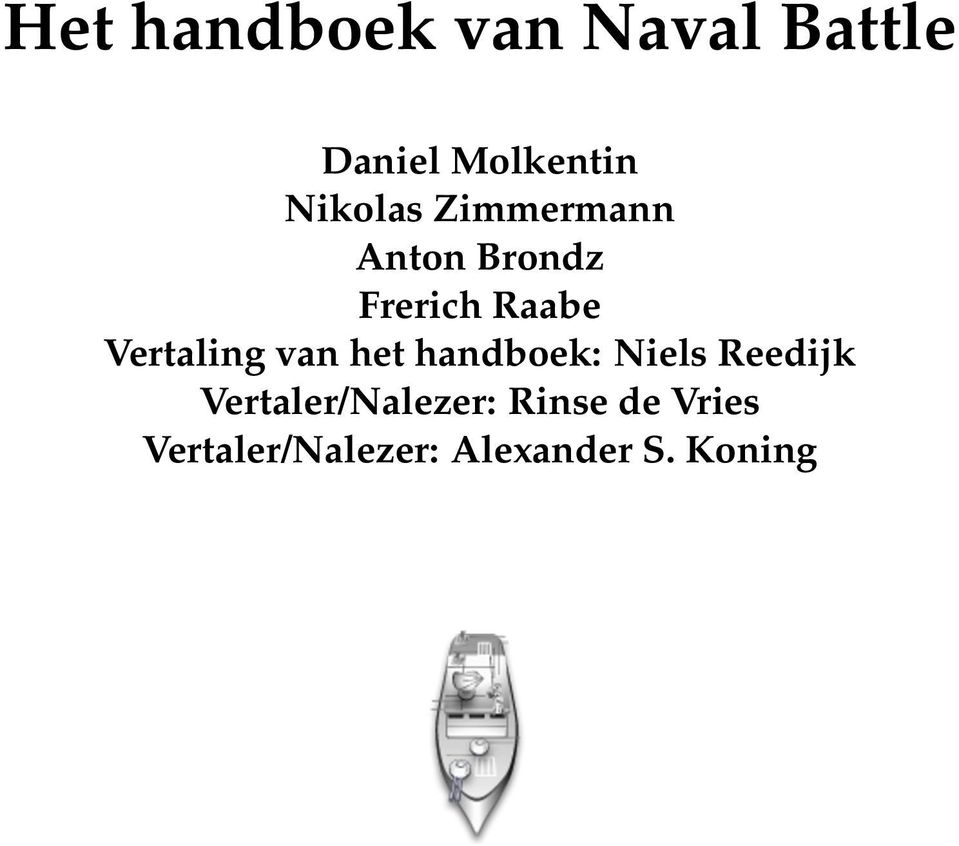 handboek: Niels Reedijk Vertaler/Nalezer: