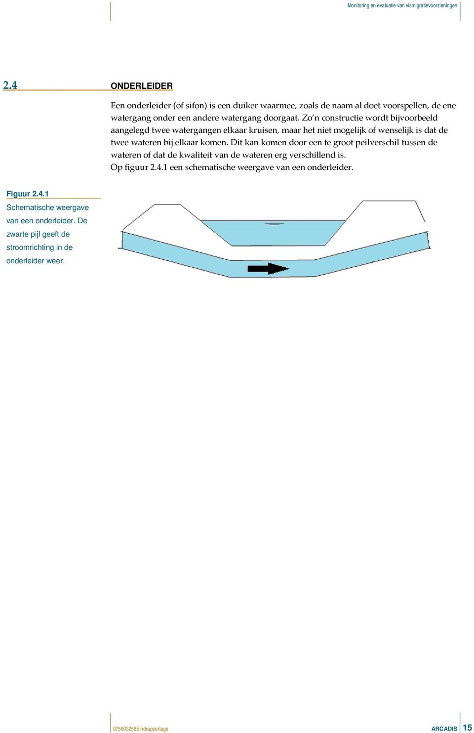 Dit kan komen door een te groot peilverschil tussen de wateren of dat de kwaliteit van de wateren erg verschillend is. Op figuur 2.4.