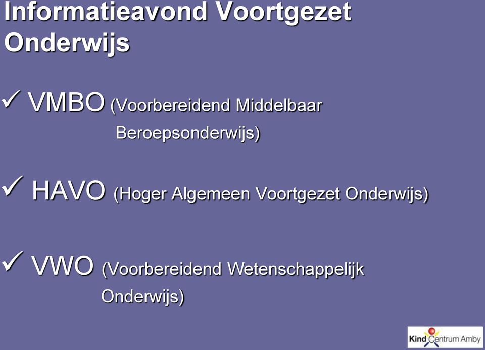 HAVO (Hoger Algemeen Voortgezet Onderwijs)