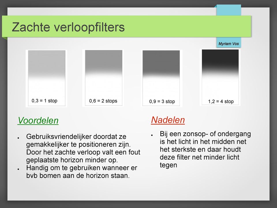 Door het zachte verloop valt een fout geplaatste horizon minder op.