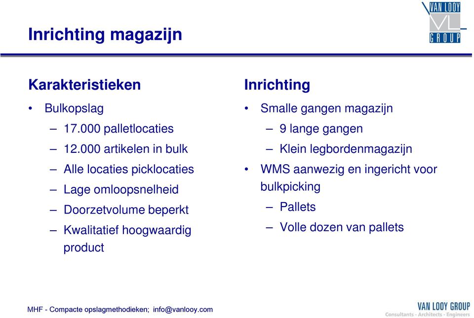 beperkt Kwalitatief hoogwaardig product Inrichting Smalle gangen magazijn 9 lange