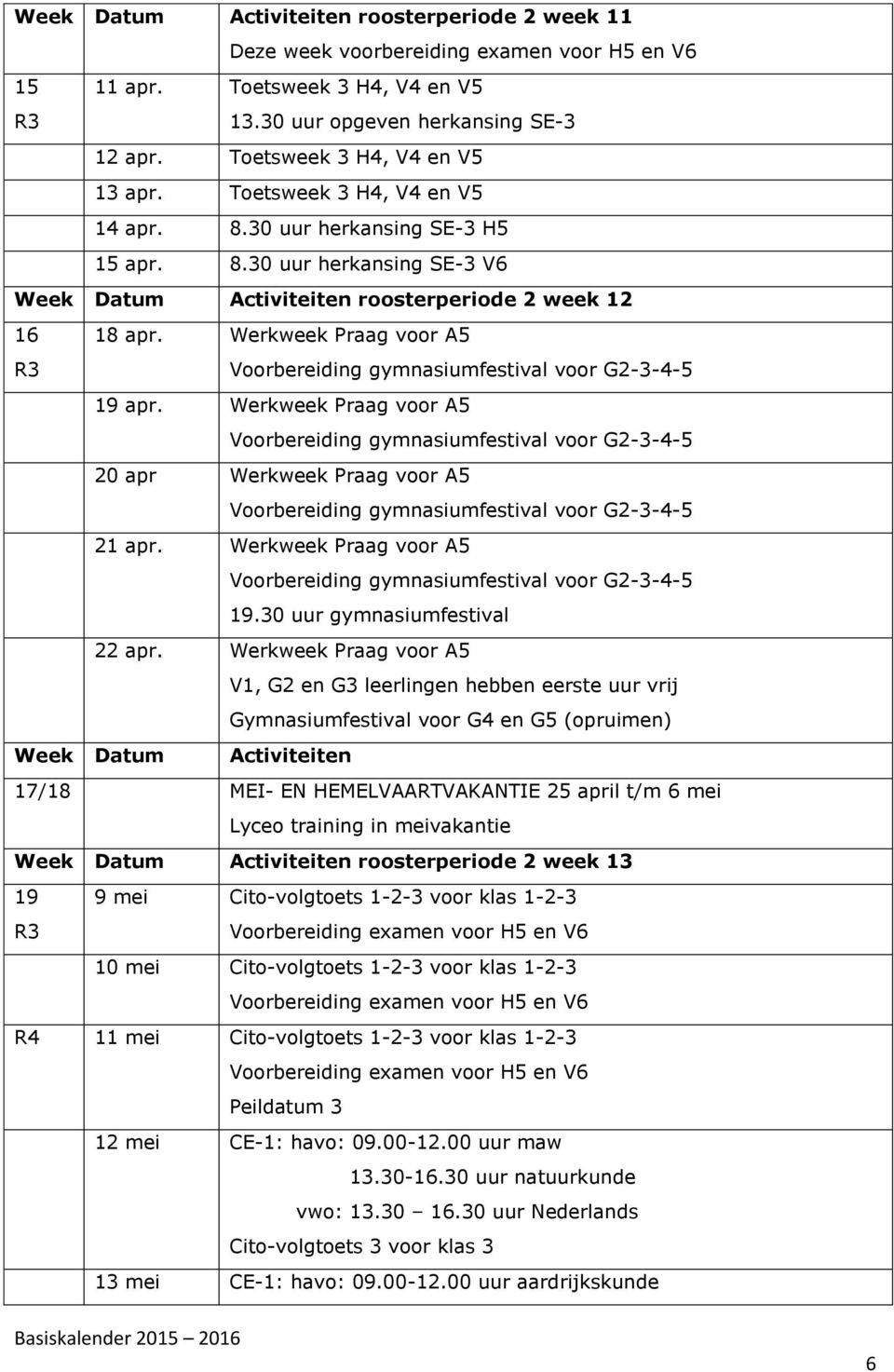 Werkweek Praag voor A5 Voorbereiding gymnasiumfestival voor G2-3-4-5 19 apr.