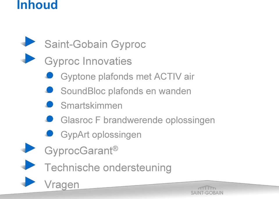 Smartskimmen Glasroc F brandwerende oplossingen