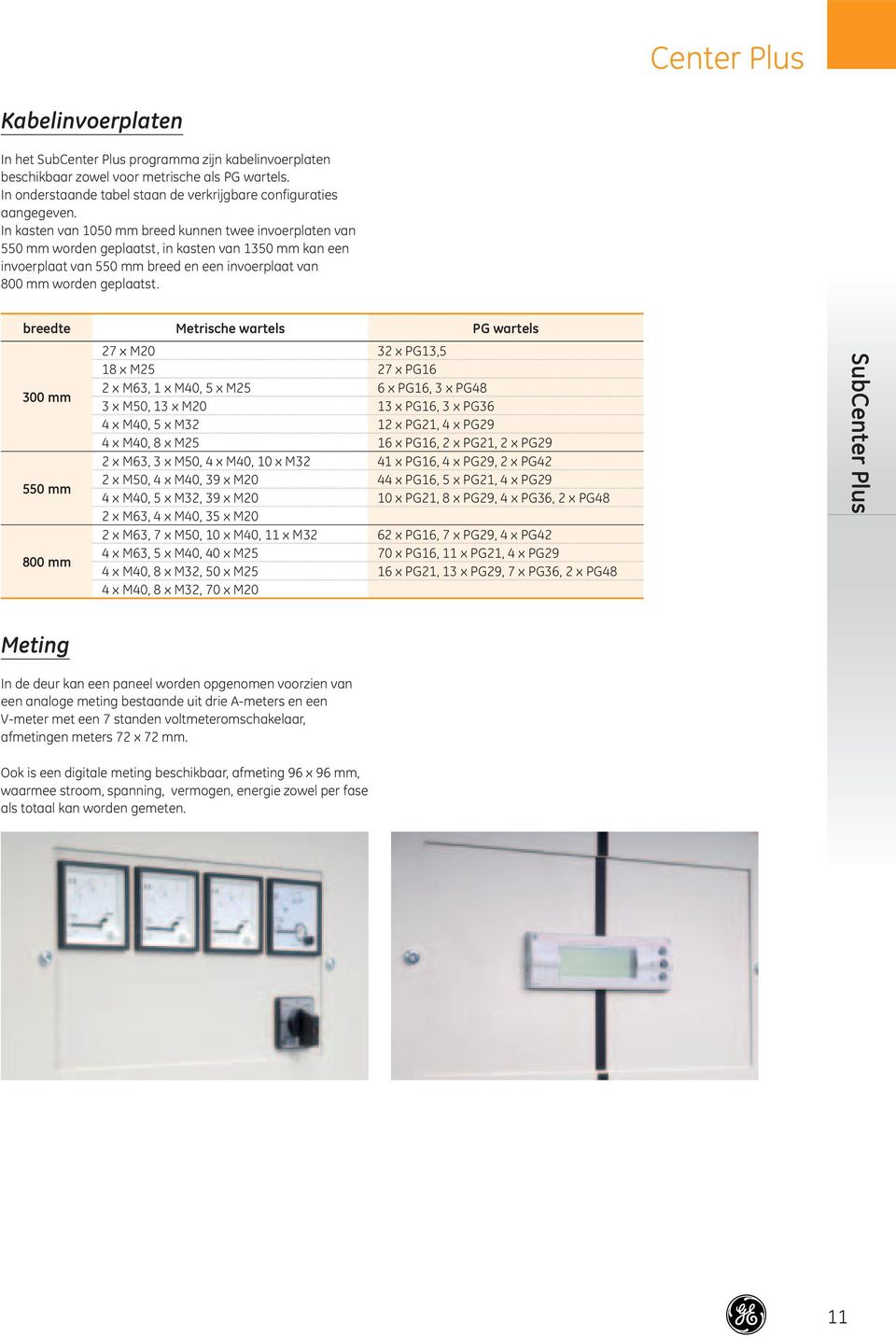 breedte Metrische wartels PG wartels 300 mm 550 mm 800 mm 27 x M20 32 x PG13,5 18 x M25 27 x PG16 2 x M63, 1 x M40, 5 x M25 6 x PG16, 3 x PG48 3 x M50, 13 x M20 13 x PG16, 3 x PG36 4 x M40, 5 x M32