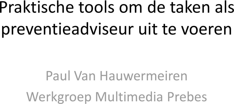 voeren Paul Van Hauwermeiren
