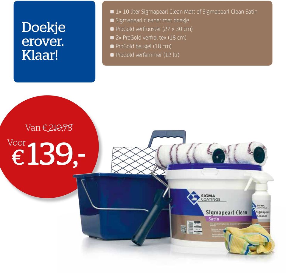 Sigmapearl cleaner met doekje ProGold verfrooster (27 x 30