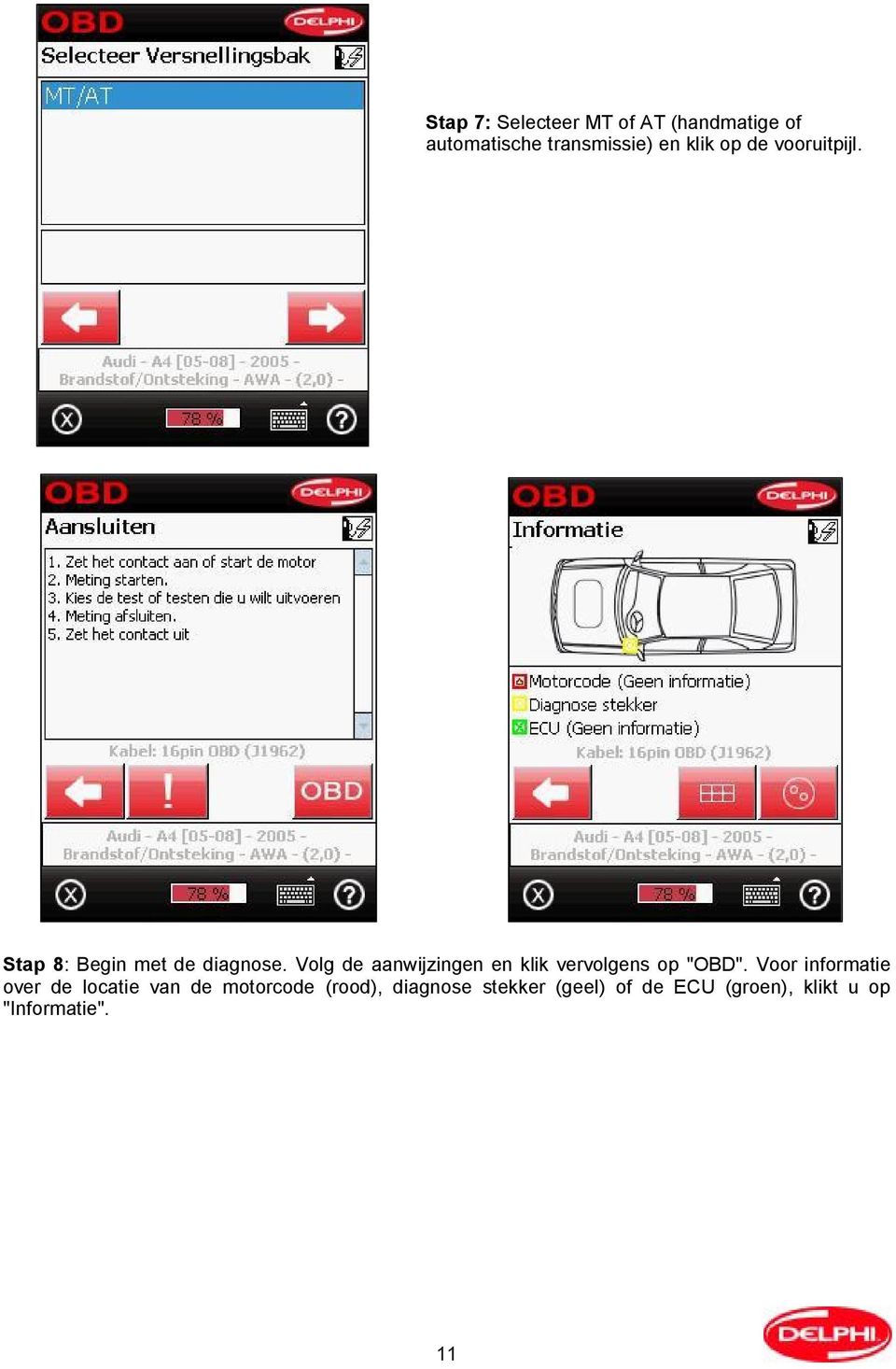 Volg de aanwijzingen en klik vervolgens op "OBD".