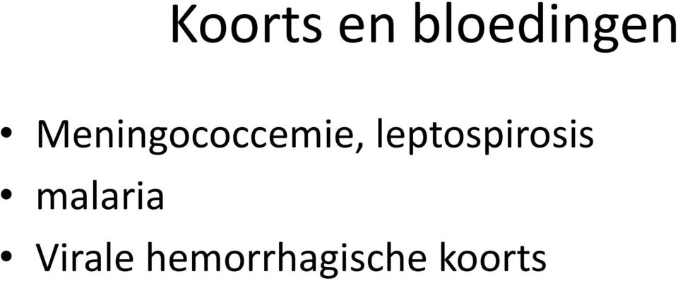 leptospirosis malaria
