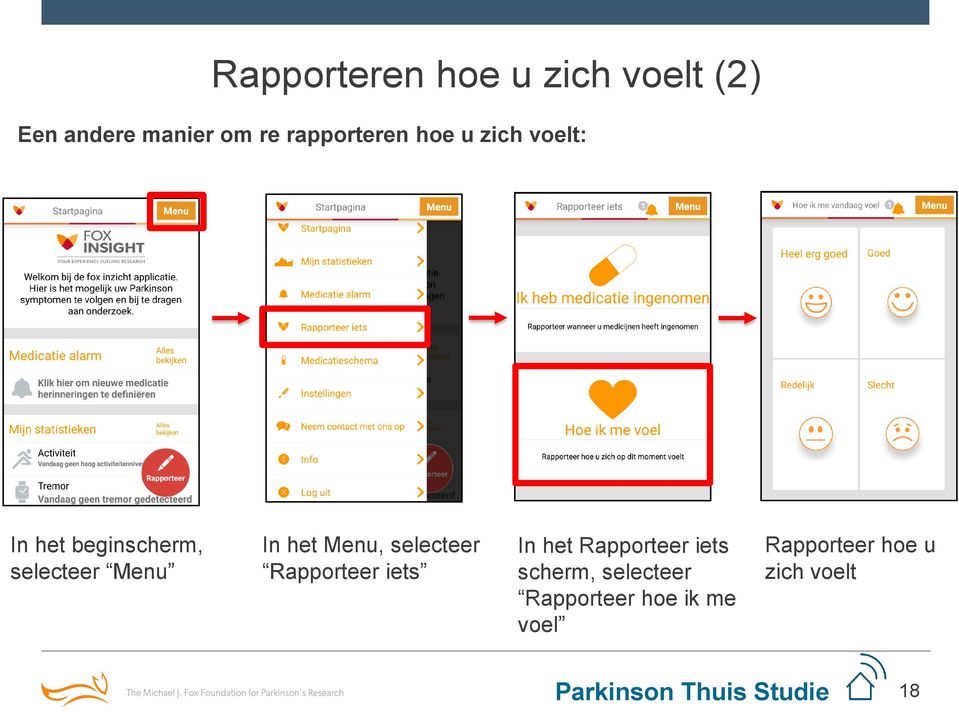 In het Menu, selecteer Rapporteer iets In het Rapporteer iets