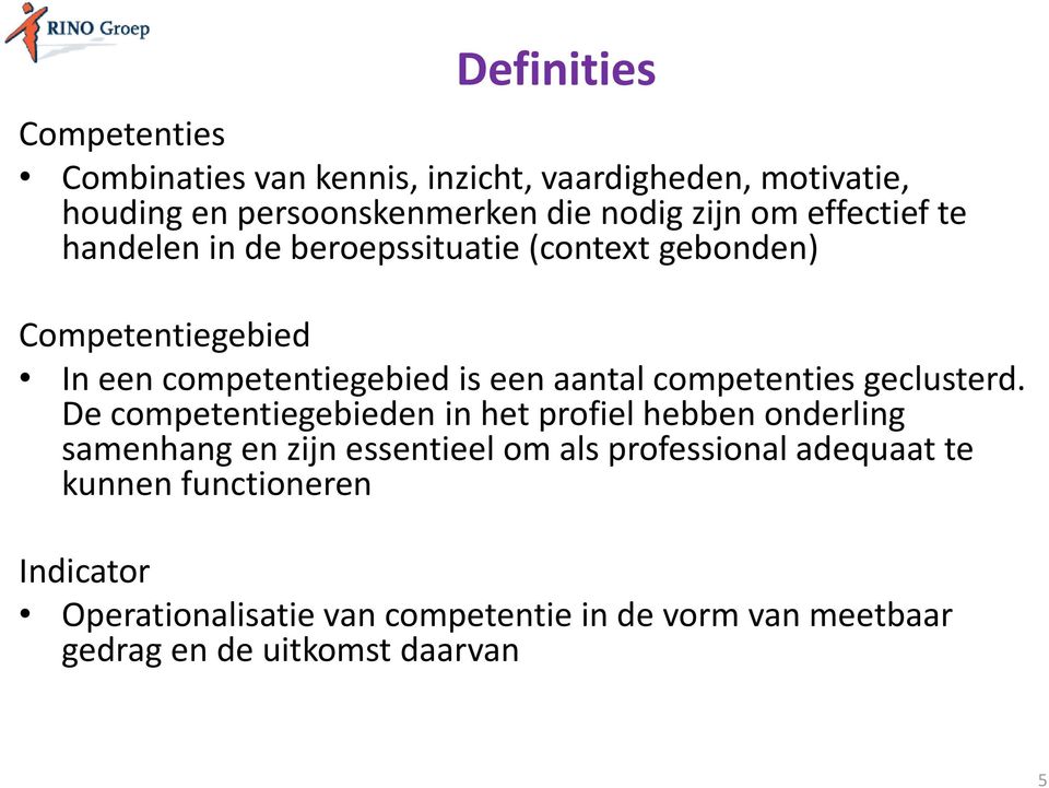 competenties geclusterd.