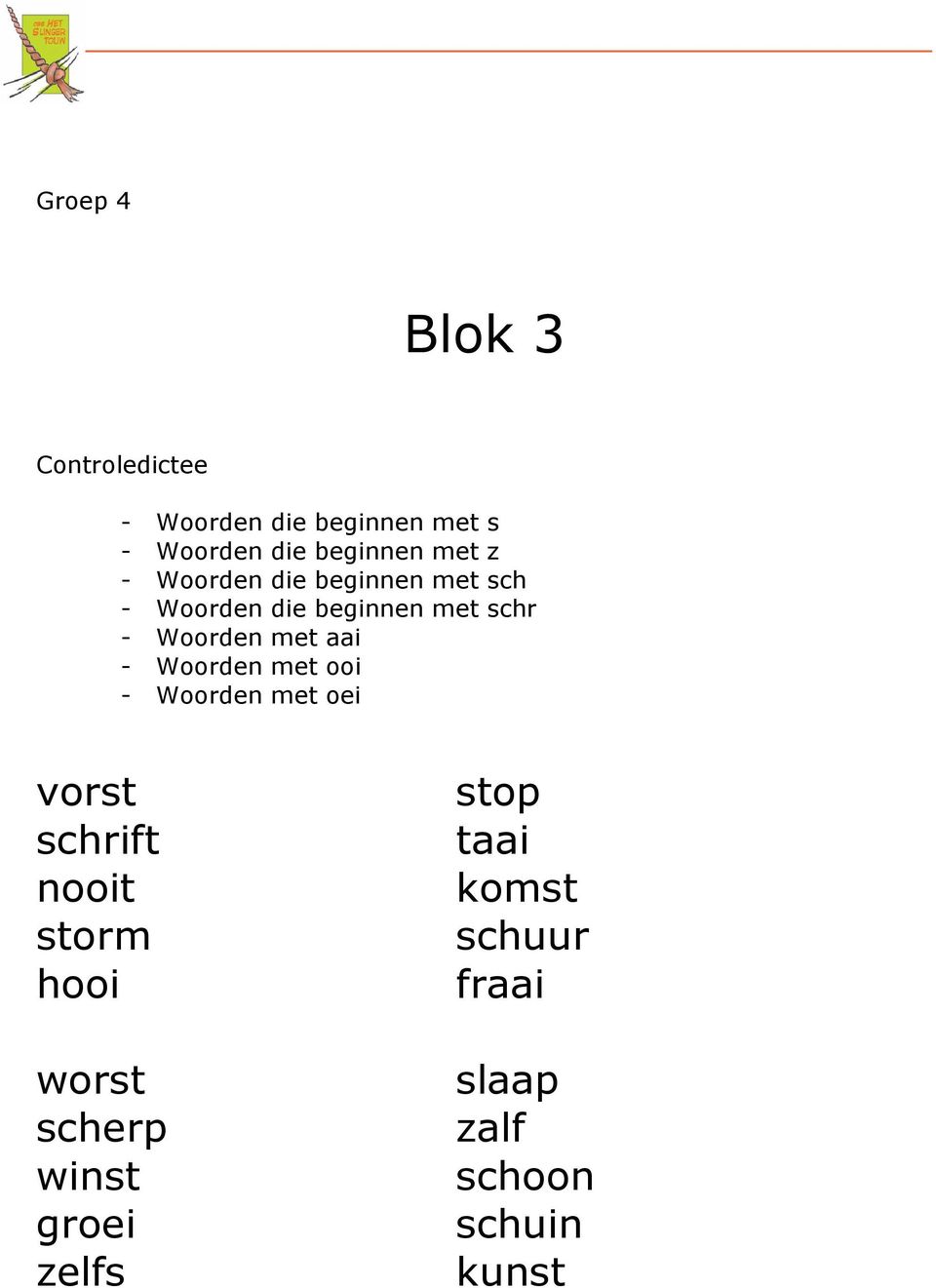 Wonderbaar Blok 1. Groep 4. Signaaldictee - PDF Free Download NW-03