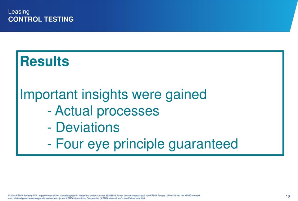 Actual processes - Deviations -