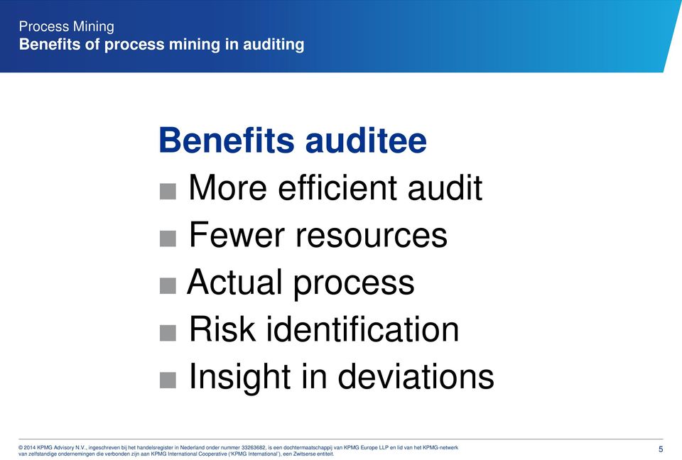 efficient audit Fewer resources Actual
