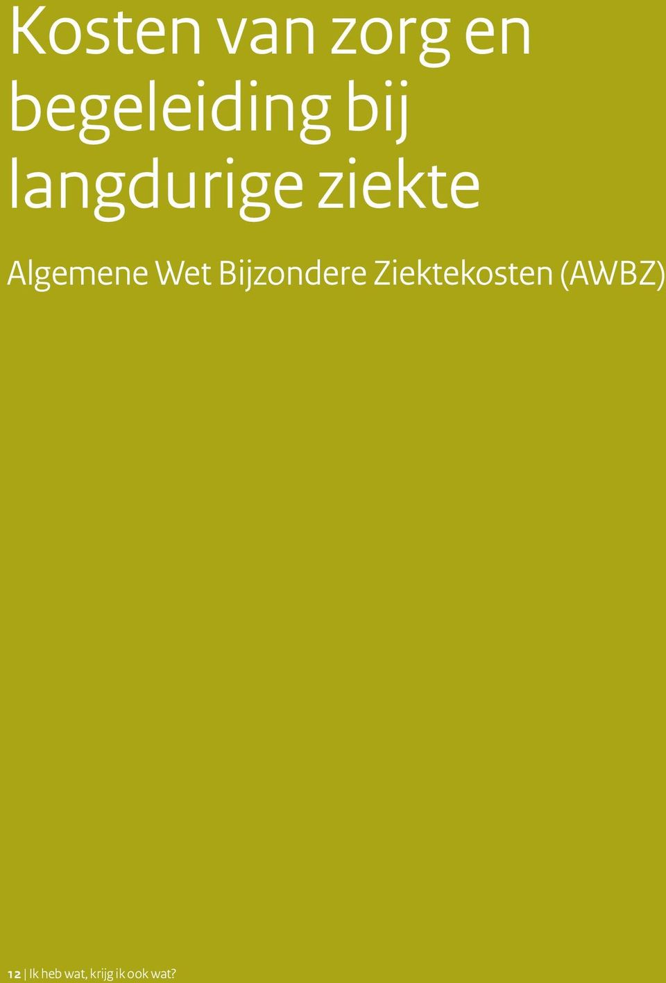 Wet Bijzondere Ziektekosten