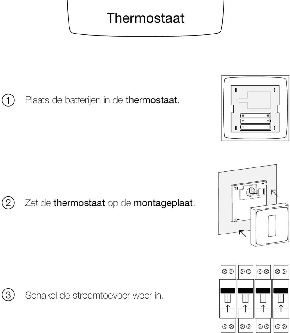 2 Zet de thermostaat op de