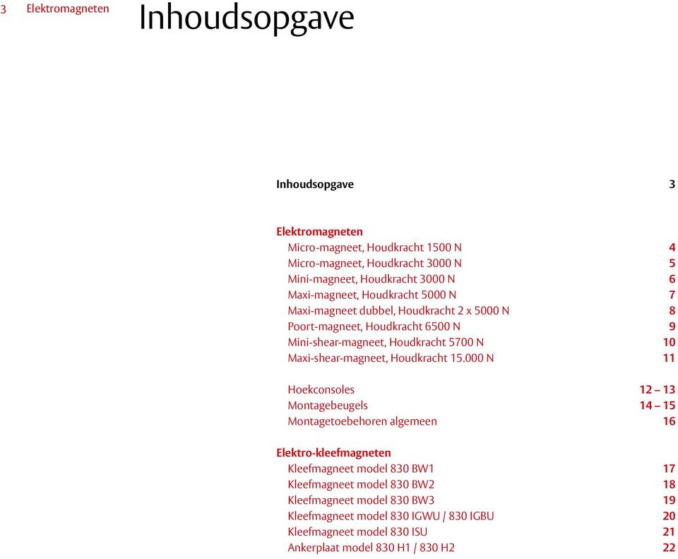 Maxi-shear-magneet, Houdkracht 15.