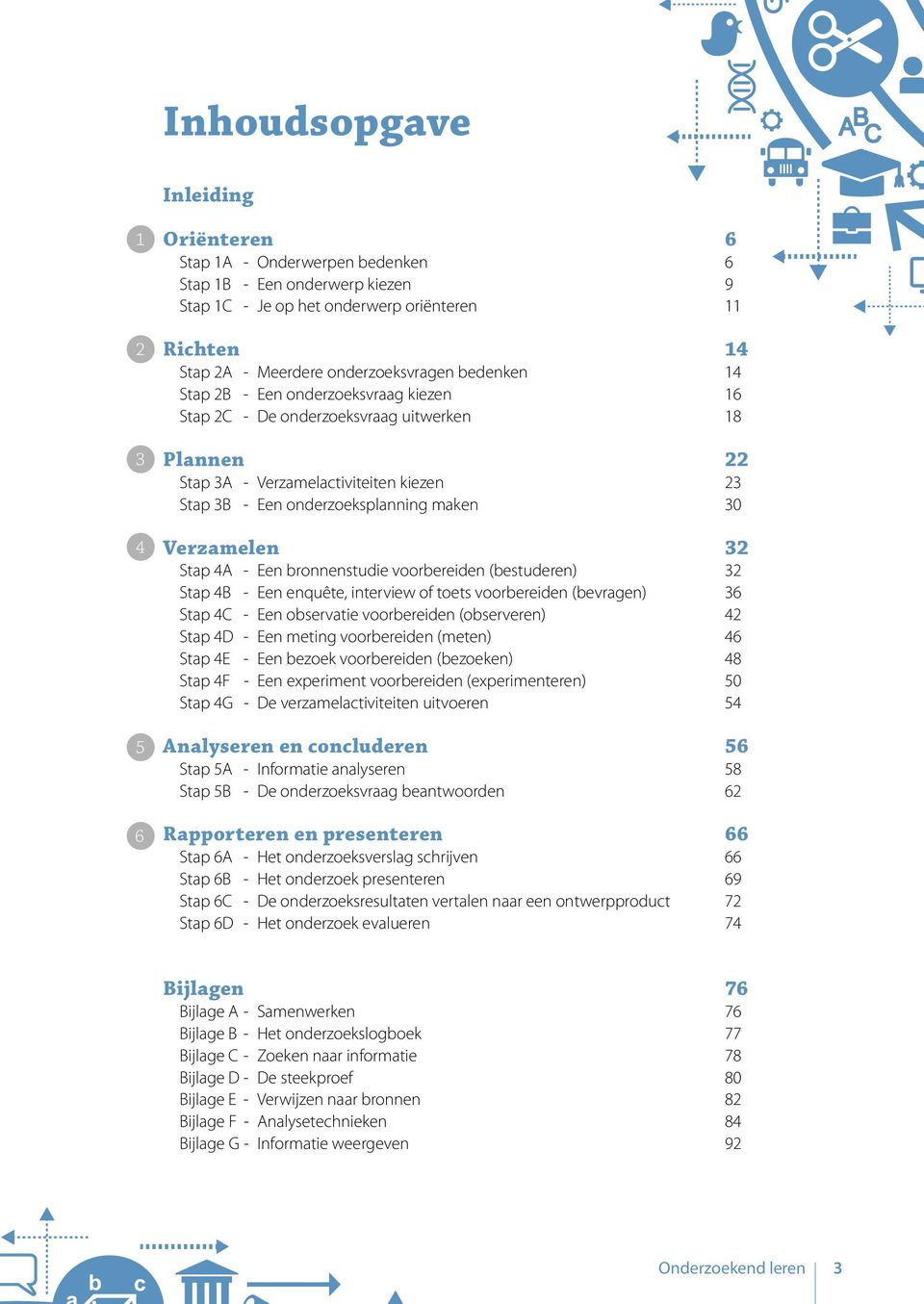 bronnenstudie voorbereiden (bestuderen) Stap 4B - Een enquête, interview of toets voorbereiden (bevragen) Stap 4C - Een observatie voorbereiden (observeren) Stap 4D - Een meting voorbereiden (meten)