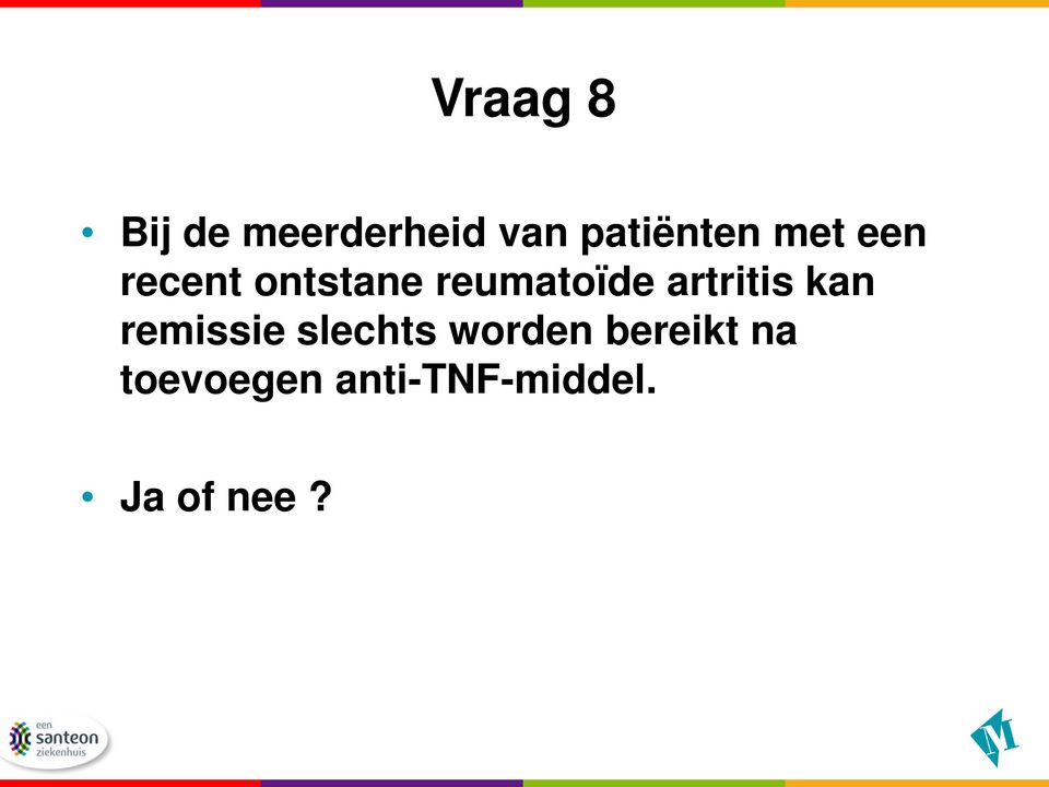 artritis kan remissie slechts worden