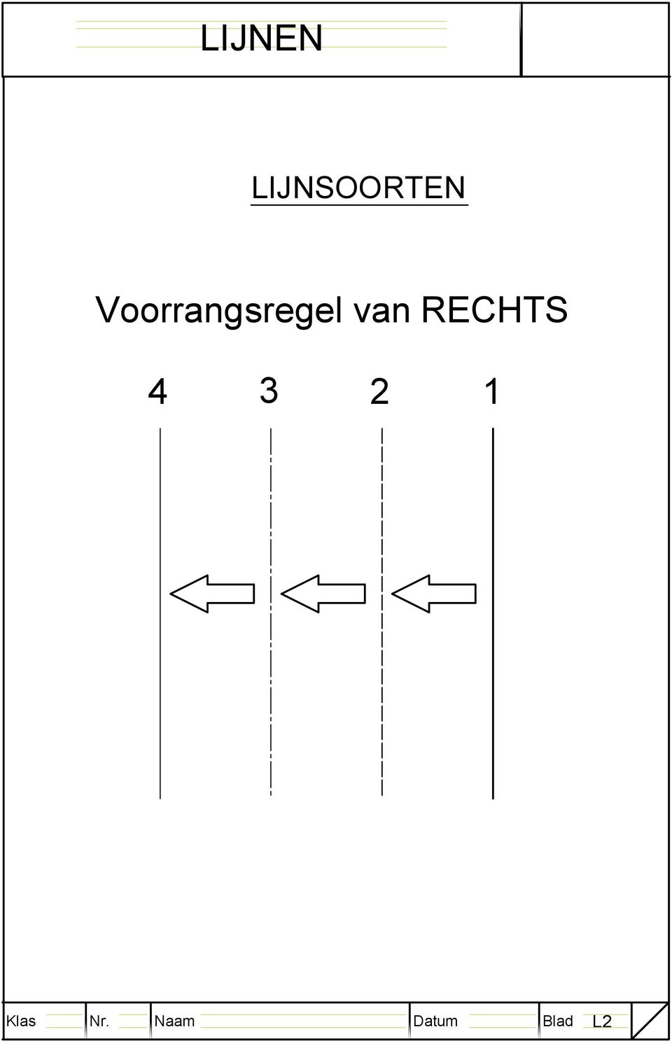 RECHTS 4 3 2 1 Klas