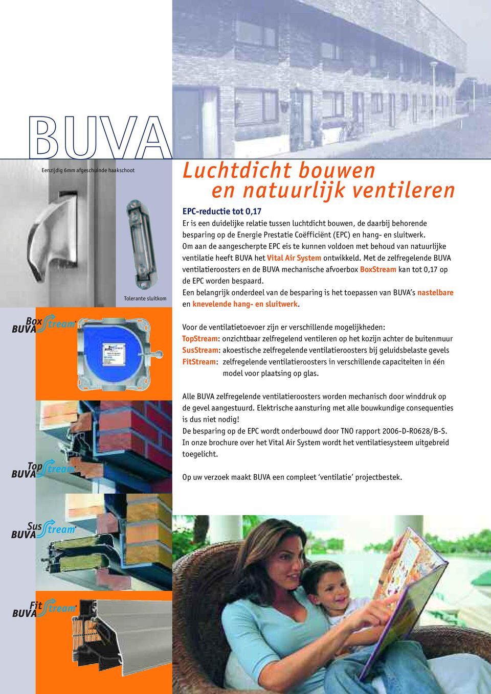 Om aan de aangescherpte EPC eis te kunnen voldoen met behoud van natuurlijke ventilatie heeft BUVA het Vital Air System ontwikkeld.