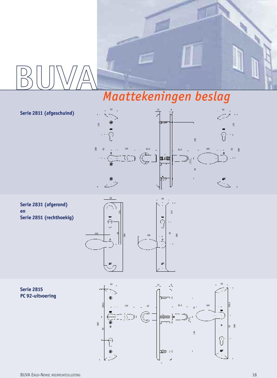 50 100 280 100 280 Serie 2815 PC 92-uitvoering 50 12 8 50 125 62 61,5 100 136 92