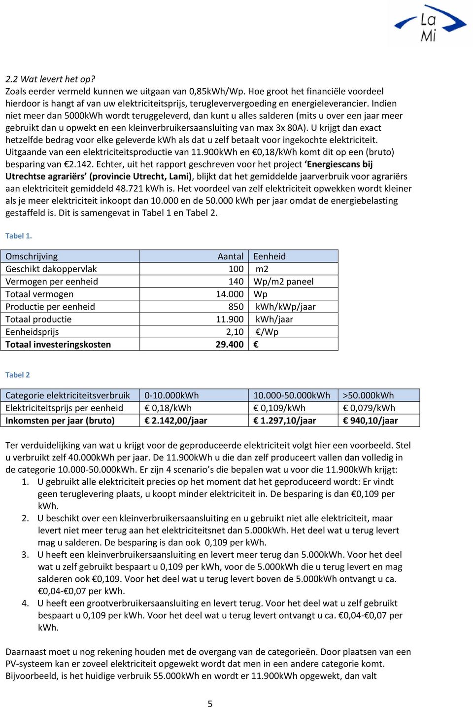 Indien niet meer dan 5000kWh wordt teruggeleverd, dan kunt u alles salderen (mits u over een jaar meer gebruikt dan u opwekt en een kleinverbruikersaansluiting van max 3x 80A).