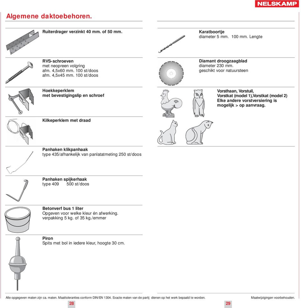 geschikt voor natuursteen Hoekkeperklem met bevestigingslip en schroef Vorsthaan, Vorstuil, Vorstkat (model 1),Vorstkat (model 2) Elke andere vorstversiering is mogelijk > op aanvraag.