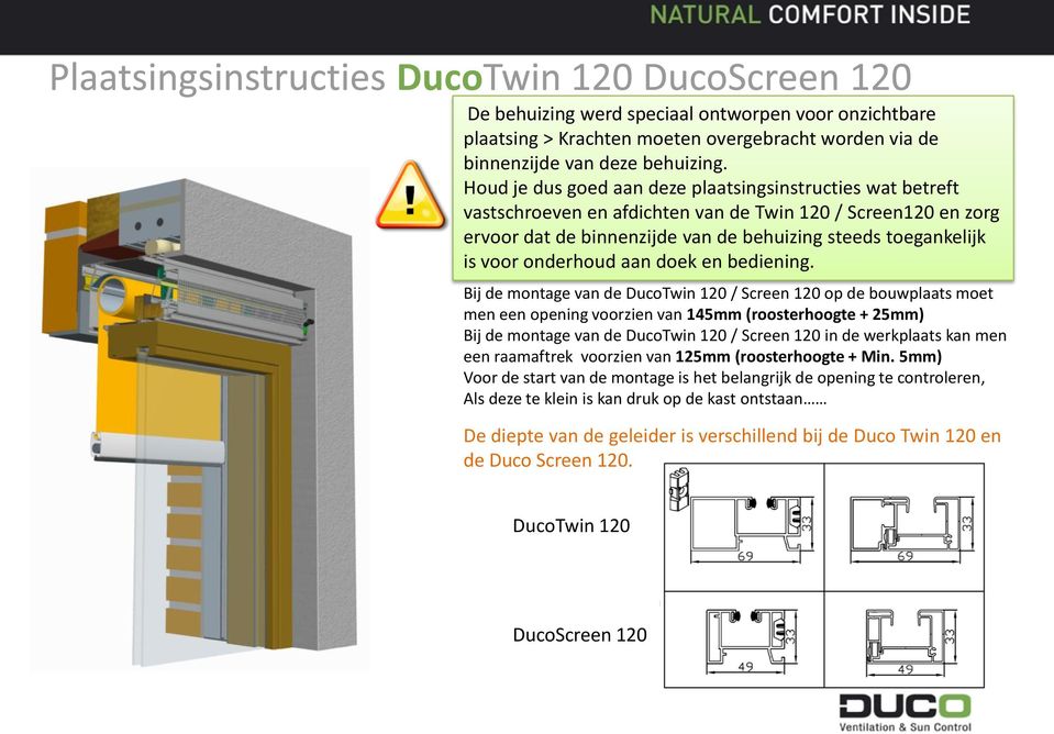 onderhoud aan doek en bediening.