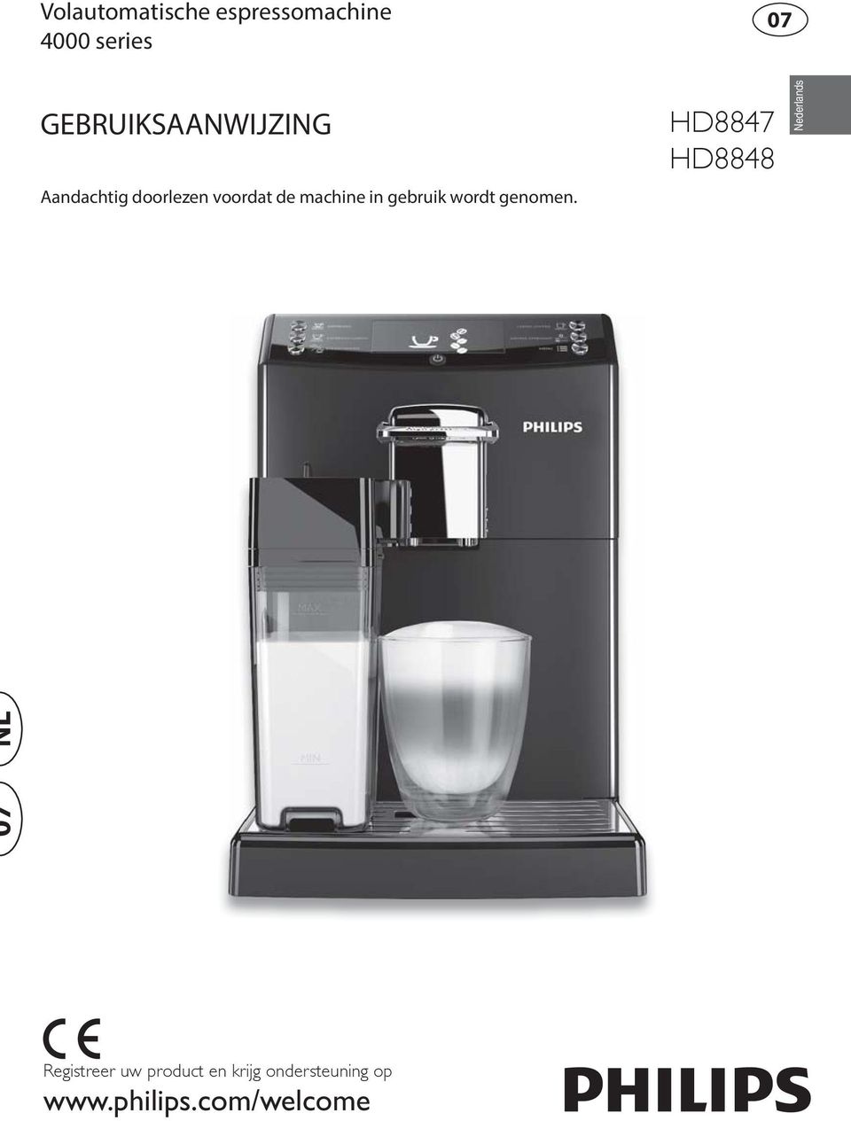 HD8847 HD8848 GEBRUIKSAANWIJZING. Volautomatische espressomachine 4000  series - PDF Free Download