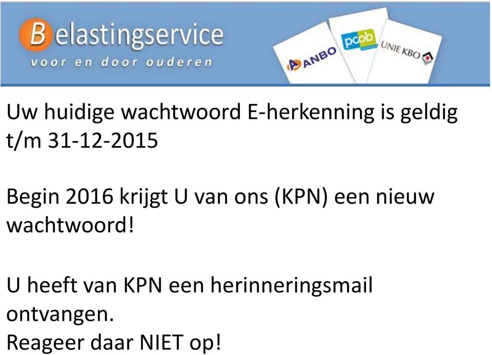 (KPN) een nieuw wachtwoord!