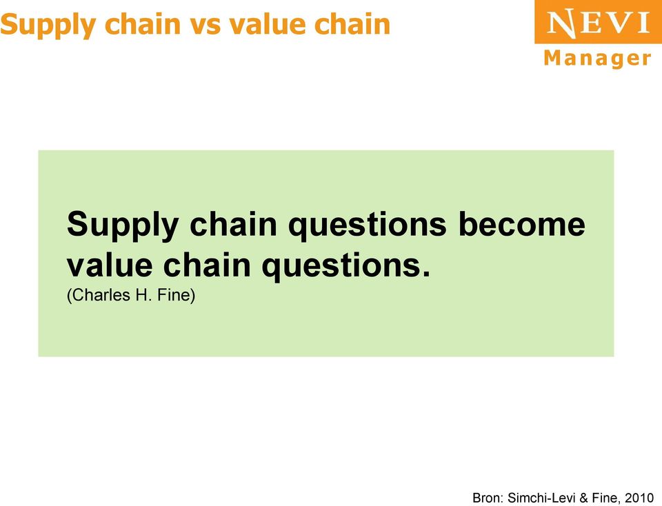 value chain questions.