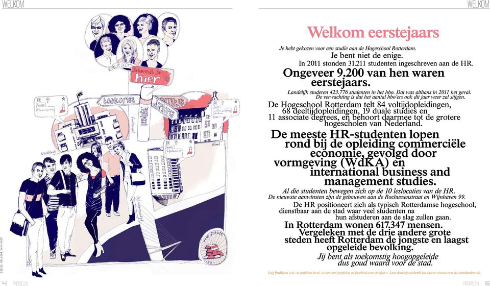 De Hogeschool Rotterdam telt 84 voltijdopleidingen, 68 deeltijdopleidingen, 19 duale studies en 11 associate degrees, en behoort daarmee tot de grotere hogescholen van Nederland.