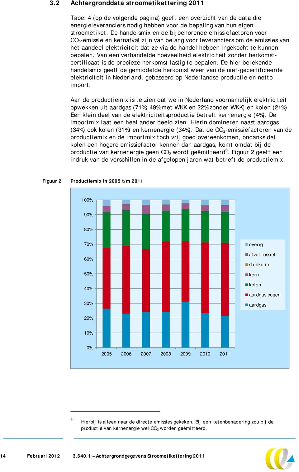 te kunnen bepalen. Van een verhandelde hoeveelheid elektriciteit zonder herkomstcertificaat is de precieze herkomst lastig te bepalen.