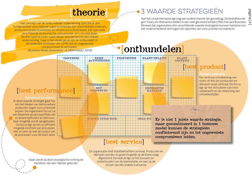 De drie typen kunnen naast elkaar bestaan binnen een enkele onderneming, maar in het ideale geval zijn ze ontbundeld in afzonderlijke entiteiten om conflicten en ongewenste compromissen te vermijden.