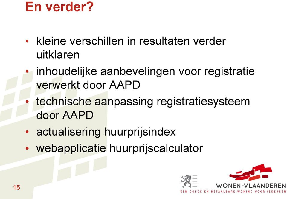 inhoudelijke aanbevelingen voor registratie verwerkt door