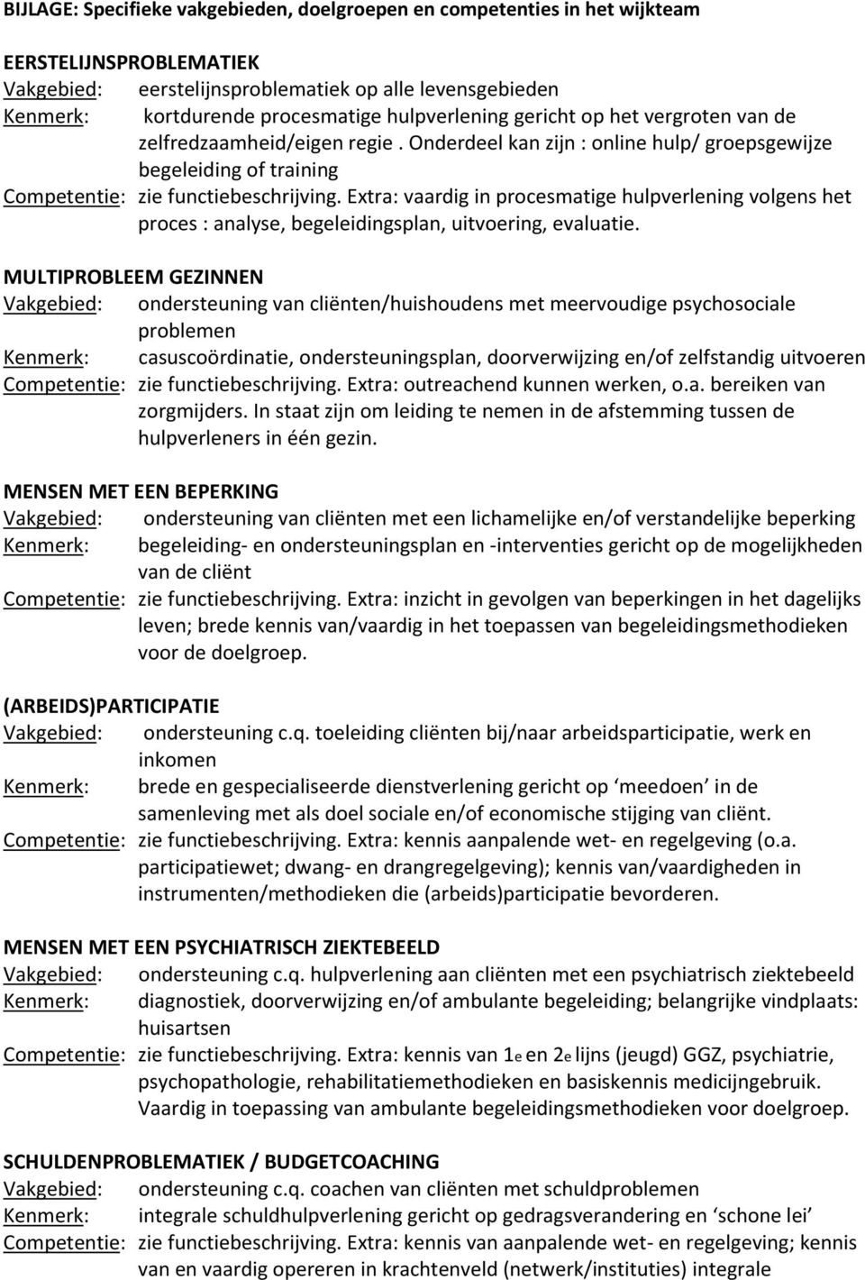 Extra: vaardig in procesmatige hulpverlening volgens het proces : analyse, begeleidingsplan, uitvoering, evaluatie.