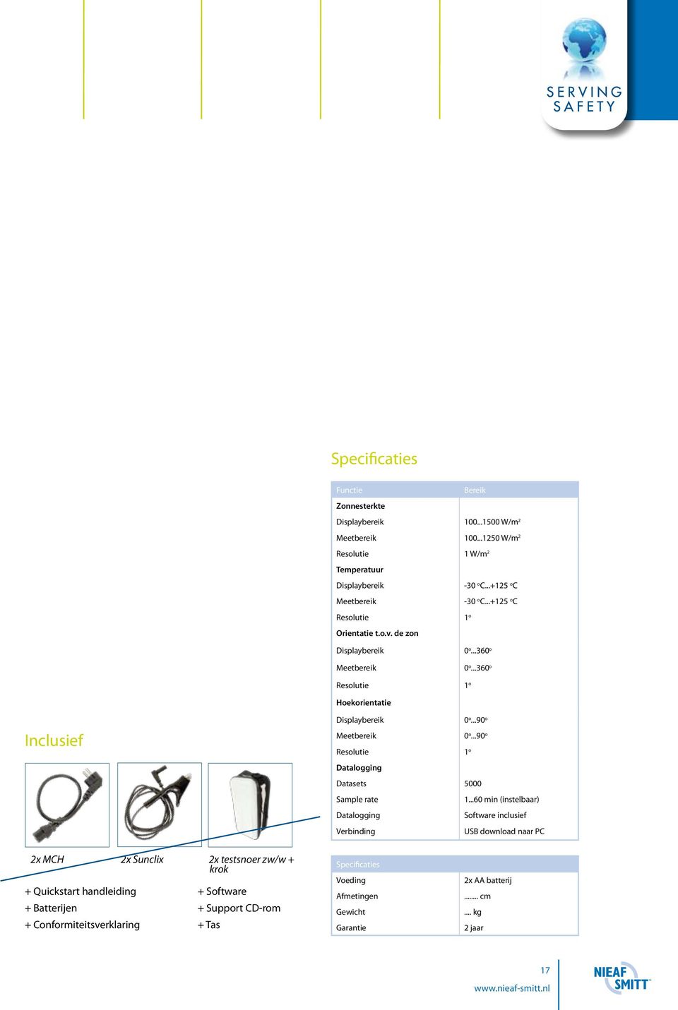 ..90 o Resolutie Datalogging Datasets 5000 Sample rate 1.