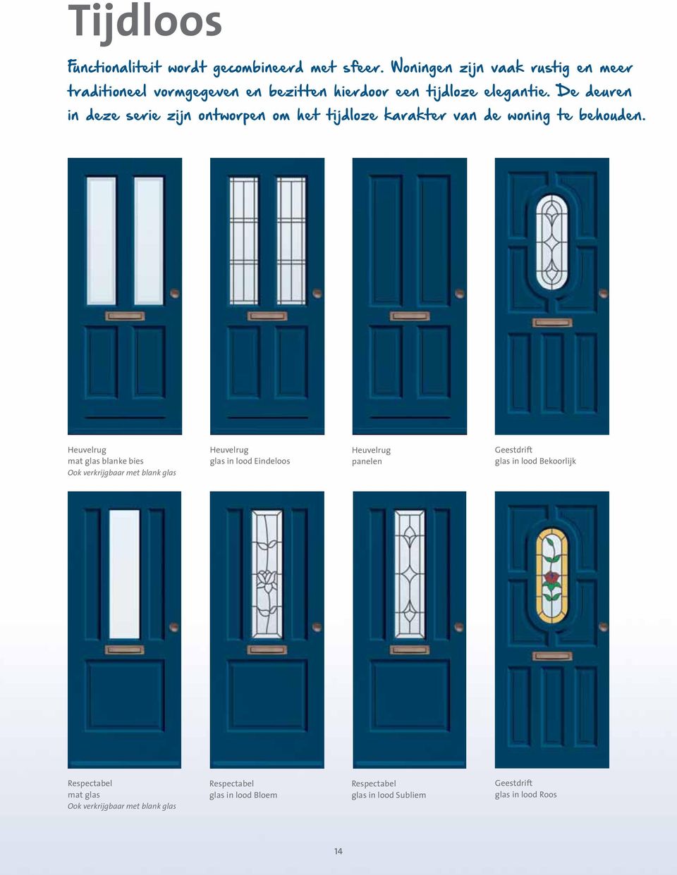 De deuren in deze serie zijn ontworpen om het tijdloze karakter van de woning te behouden.