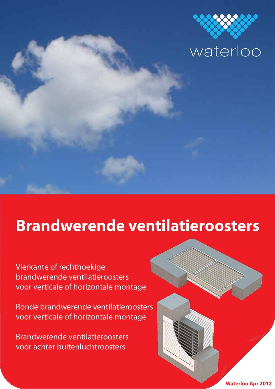 brandwerende ventilatieroosters voor verticale of horizontale montage