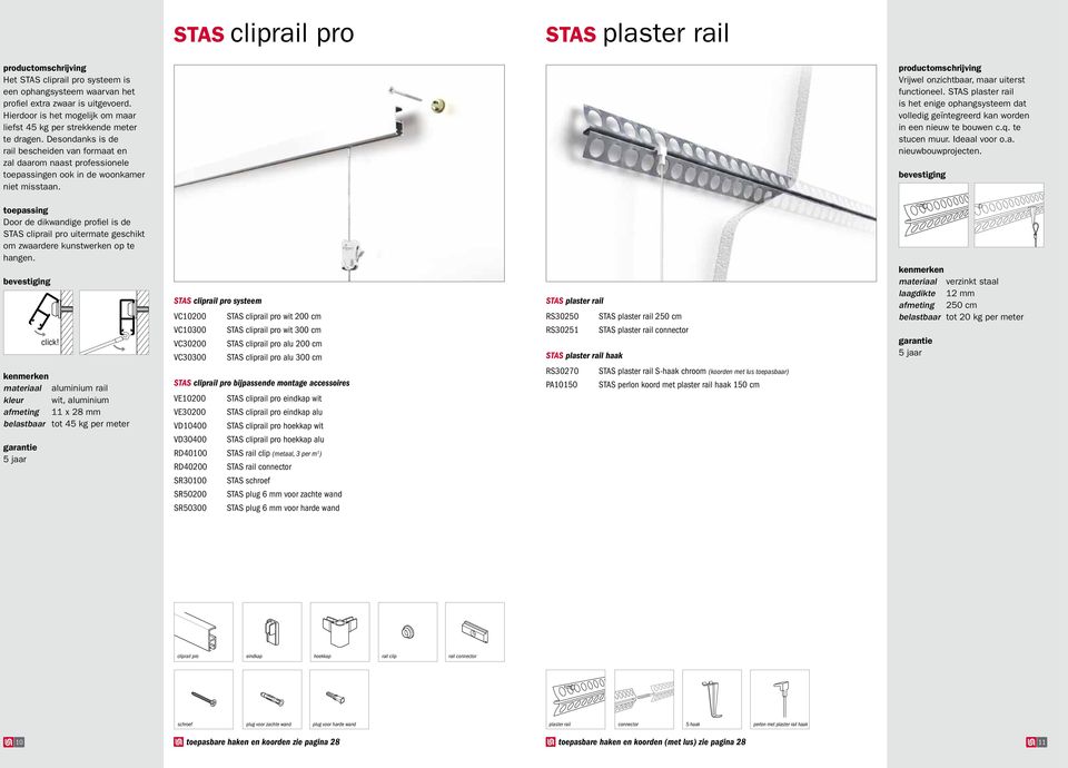 Vrijwel onzichtbaar, maar uiterst functioneel. STAS plaster rail is het enige ophangsysteem dat volledig geïntegreerd kan worden in een nieuw te bouwen c.q. te stucen muur. Ideaal voor o.a. nieuwbouwprojecten.