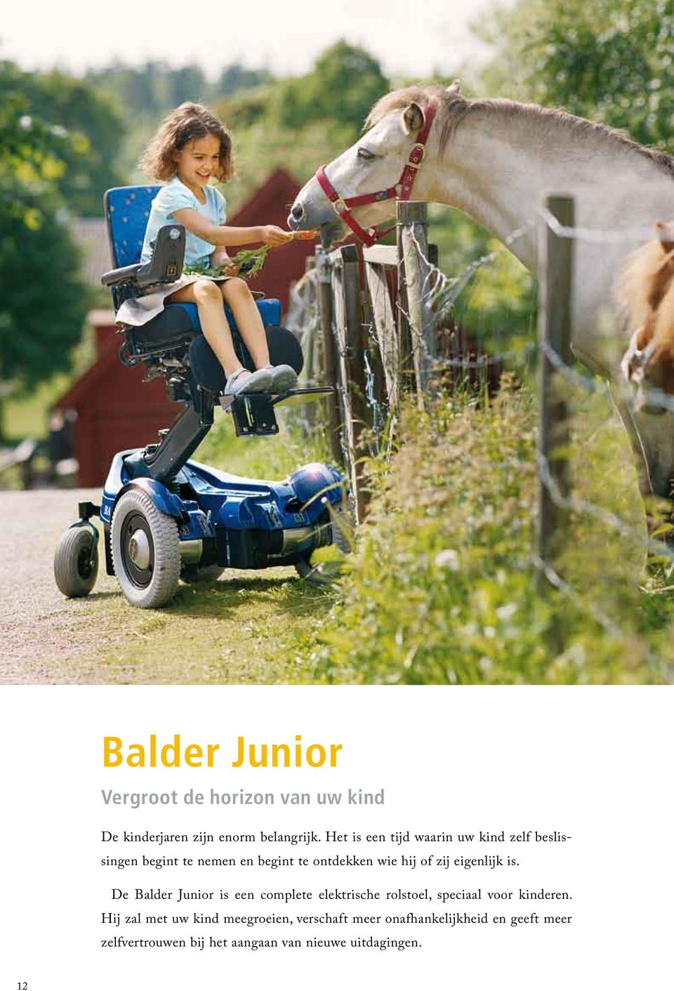 eigenlijk is. De Balder Junior is een complete elektrische rolstoel, speciaal voor kinderen.