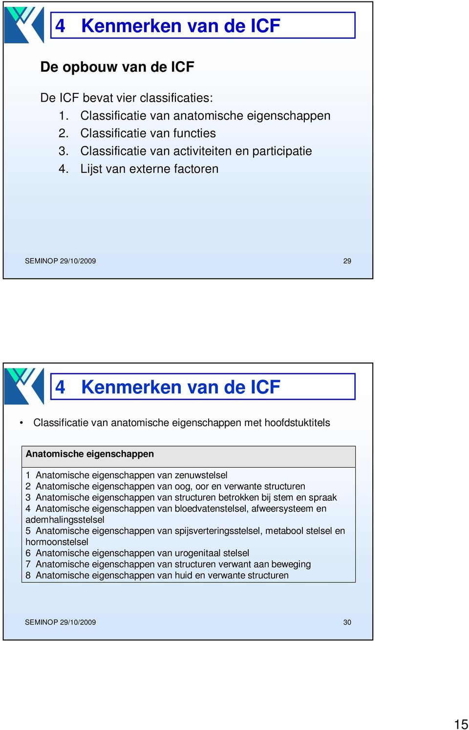 eigenschappen van oog, oor en verwante structuren 3 Anatomische eigenschappen van structuren betrokken bij stem en spraak 4 Anatomische eigenschappen van bloedvatenstelsel, afweersysteem en