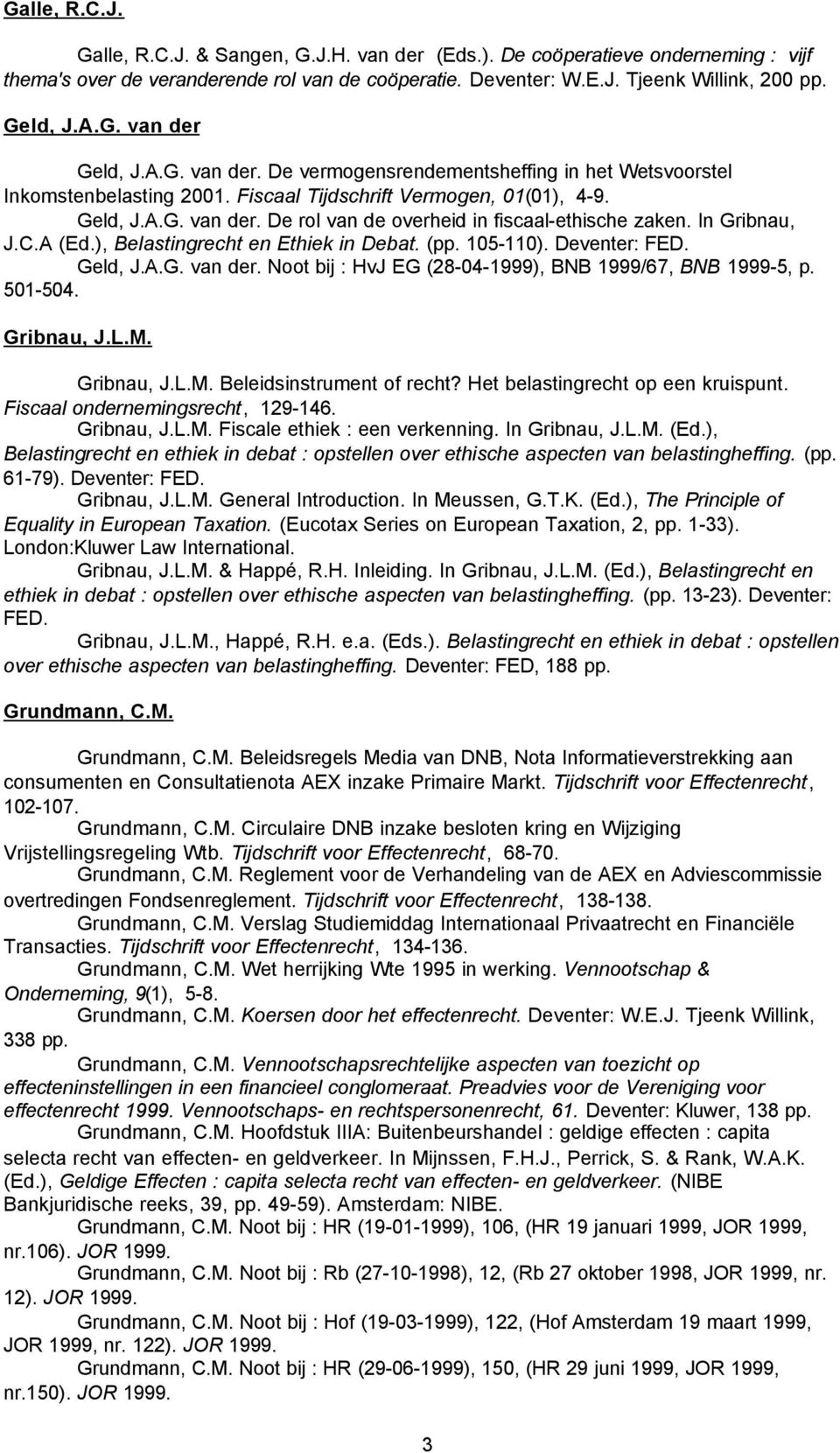 In Gribnau, J.C.A (Ed.), Belastingrecht en Ethiek in Debat. (pp. 105-110). Deventer: FED. Geld, J.A.G. van der. Noot bij : HvJ EG (28-04-1999), BNB 1999/67, BNB 1999-5, p. 501-504. Gribnau, J.L.M.